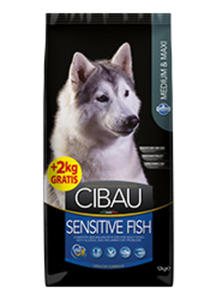 FARMINA CIBAU SENSITIVE FISH MEDIUM / MAXI KARMA DLA PSA z ryb 12+2 kg - 2862923499