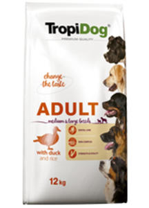 TROPIDOG PREMIUM ADULT MEDIUM / LARGE KACZKA I RY 12 kg - 2860438473