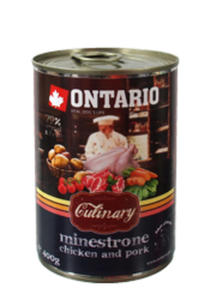 ONTARIO CULINARY MINESTRONE DLA PSA kurczak z wieprzowin i warzywami dostpne do wyczerpania zapasw 6x400 g - 2860439498