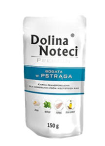 DOLINA NOTECI PREMIUM BOGATA W PSTRGA saszetka dla psa dostpne do wyczerpania zapasw 150 g - 2860439283