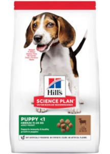 HILLS SCIENCE PLAN CANINE PUPPY MEDIUM SUCHA KARMA DLA SZCZENIT z jagnicin i ryem 14 kg - 2860439095