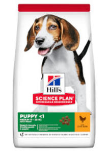 HILLS SCIENCE PLAN CANINE PUPPY MEDIUM SUCHA KARMA DLA SZCZENIT z kurczakiem 14 kg - 2860438926