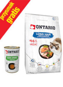 ONTARIO CAT LONG HAIR KARMA DLA KOTA 400g +przysmak - 2872877912