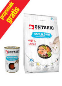 ONTARIO CAT HAIR / SKIN KARMA DLA KOTA 400g +przysmak - 2872877896