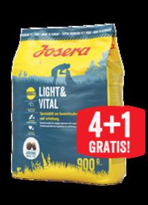 JOSERA LIGHT / VITAL DIETETYCZNA KARMA DLA PSA 4x900g +1gratis - 2864056115