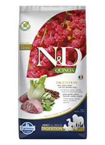 FARMINA ND QUINOA DIGESTION KARMA DLA PSA - z jagnicin, fenkuem, mit i karczochem 7 kg - 2860439047