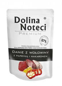 DOLINA NOTECI PREMIUM DANIE Z WOOWINY Z PAPRYK I MAKARONEM saszetka dla psa 300 g - 2860438634