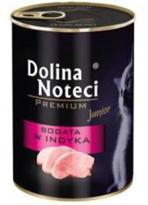 DOLINA NOTECI PREMIUM JUNIOR BOGATA W INDYKA puszka dla kocit 400 g - 2863345587