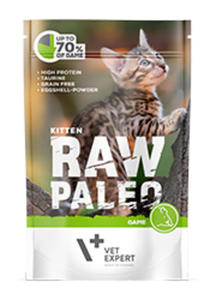 VET EXPERT RAW PALEO KITTEN GAME KARMA DLA KOCIT dziczyzna 100 g - 2864056132