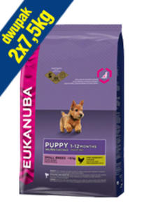 EUKANUBA PUPPY SMALL BREED 2x7,5 kg - 2856565568