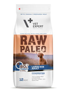 VET EXPERT RAW PALEO ADULT LARGE MONOPROTEIN KARMA DLA PSA indyk 12 kg - 2860439065