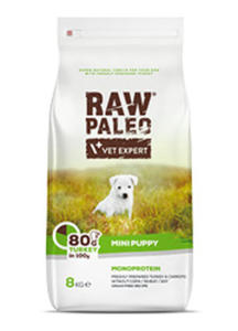 VET EXPERT RAW PALEO PUPPY MINI MONOPROTEIN KARMA DLA PSA indyk 8 kg - 2865886560