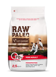 VET EXPERT RAW PALEO ADULT MINI MONOPROTEIN KARMA DLA PSA woowina 2,5 kg - 2863813846