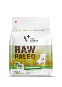 VET EXPERT RAW PALEO PUPPY MINI MONOPROTEIN KARMA DLA PSA indyk 750 g - 2860439068