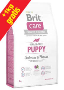 BRIT CARE GRAIN FREE PUPPY SALMON & POTATO 3kg+1kg gratis - 2869406771