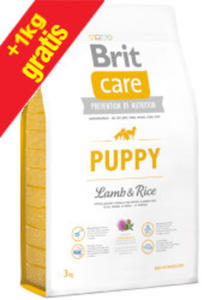 BRIT CARE PUPPY LAMB & RICE 3kg+1kg gratis - 2869406763