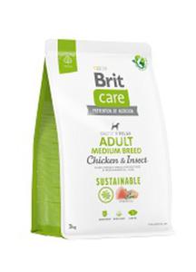 BRIT CARE SUSTAINABLE ADULT MEDIUM CHICKEN INSECT KARMA DLA PSA 3 kg - 2873003701