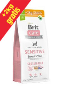 BRIT CARE SUSTAINABLE SENSITIVE INSECT FISH KARMA DLA PSA 12+2 kg gratis 12+2kg gratis - 2875979045