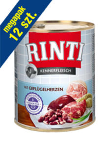 RINTI KENNERFLEISCH KARMA DLA PSA - serca drobiowe 12x800 g - 2853745740