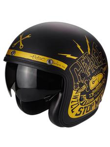 Kask otwarty Scorpion BELFAST FENDER - black/gold - 2858673787