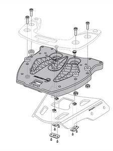 Pyta montaowa na Alu-Rack SW-MOTECH pod kufer centralny KRAUSER - 2832666452