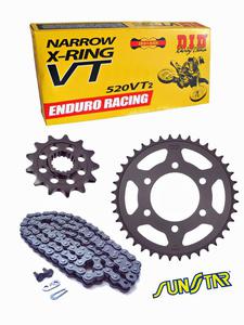 SUZUKI DRZ 400S [00-15] zestaw napdowy DID520 VT2 ENDURO RACING X-RING (acuch X-ring wski,...