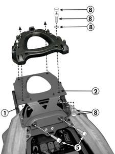 Stela pod kufer centralny Givi MONOKEY i MONOLOCK do KAWASAKI ZZR 1400 (12-17) - 2832670299