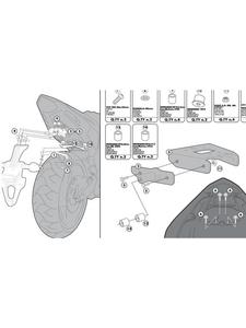 Kit montaowy do kufrw bocznych do Hondy Hornet 600 i CBR 600 F - 2832670410