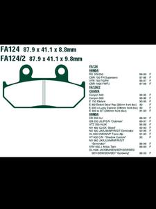 Klocki hamulcowe EBC FA124/2V 87.9 x 41.1 x 9.8mm NA PRZÓD