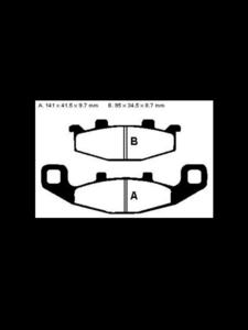 Klocki hamulcowe EBC FA129HH A. 141 x 41.5 x 9.7mm B. 95 X 34.5 x 9.7mm NA PRZD - 2832674257