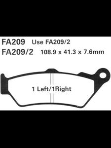 Klocki hamulcowe EBC FA209/2 108.9 x 41.3 x 7.6mm NA TY - 2832674387