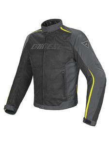 Kurtka tekstylna Dainese HYDRA FLUX D-DRY® - BLACK/DARK-GULL-GRAY/FLUO-YELLOW