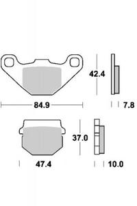 KLOCKI HAMULCOWE SBS 105 HF - 2832664575