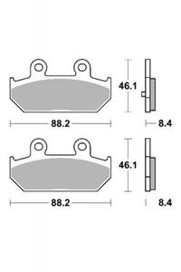 KLOCKI HAMULCOWE SBS 182 MS - 2832664593