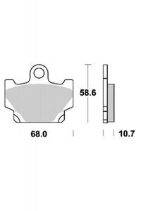 KLOCKI HAMULCOWE SBS 550 HF - 2832664601