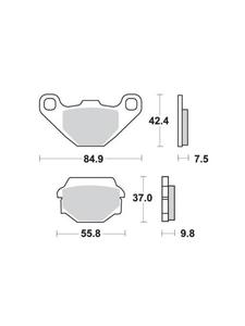 KLOCKI HAMULCOWE SBS 586 LS - 2832664634