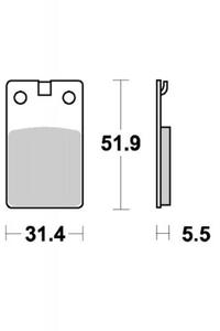 KLOCKI HAMULCOWE SBS 595 HF - 2832664644