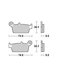 KLOCKI HAMULCOWE SBS 604 RSI - 2832664654