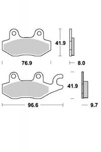 KLOCKI HAMULCOWE SBS 633 HF - 2832664683