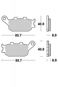 KLOCKI HAMULCOWE SBS 657 DS - 2832664704