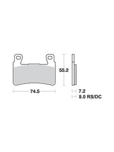 KLOCKI HAMULCOWE SBS 734 RS - 2832664769