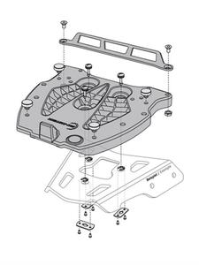 Pyta montaowa na Alu-Rack SW-MOTECH pod kufer centralny Givi/Kappa MONOLOCK - 2832675804