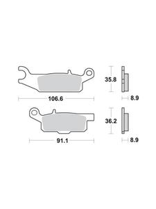 KLOCKI HAMULCOWE SBS 851 SI - 2832664855