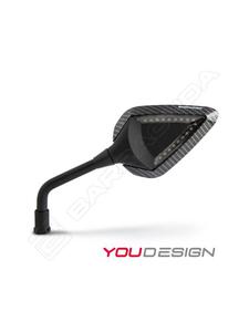 Inserty carbon look abs do lusterek D-VERSION BARRACUDA INDICATOR LED 2 sztuki - Carbon look - 2852658040