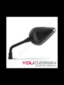 Inserty do lusterek BARRACUDA R-VERSION carbon look 2 sztuki - Carbon look - 2852658048