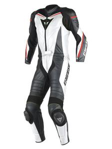 Kombinezon dwuczciowy Dainese LAGUNA SECA D1 2 PCS SUIT - white/black/fluo-red - 2832678762