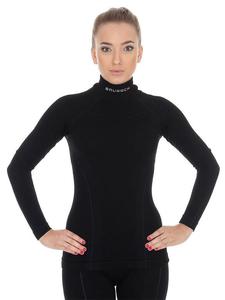 Bluza damska BRUBECK EXTREME WOOL z dugim rkawem - czarny - 2832679483