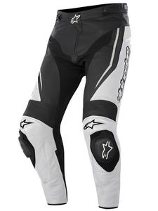 Motocyklowe Spodnie skórzane Alpinestars Track - czarny/biay