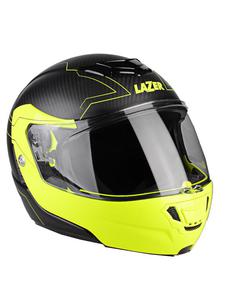 Szczkowy kask motocyklowy LAZER Monaco Evo Droid Pure Carbon - Black Carbon Matt/Yellow Fluo - 2832681719