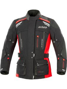 Damska motocyklowa kurtka tekstylna Bse Highland - czarno-czerwony - 2845587224